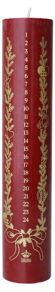 Adventná sviečka Red 25 cm