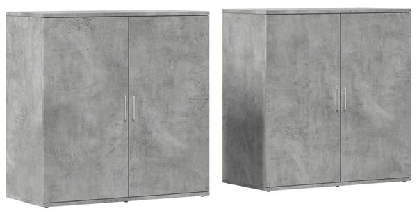 Komody 2 ks betónovosivé 79x38x80 cm kompozitné drevo
