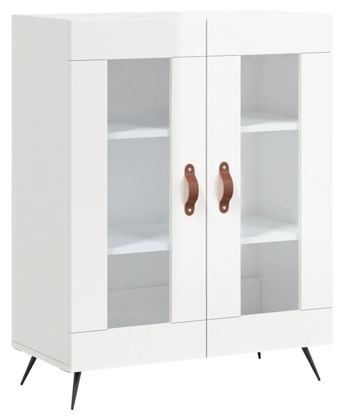 Komoda lesklá biela 69,5x34x90 cm spracované drevo
