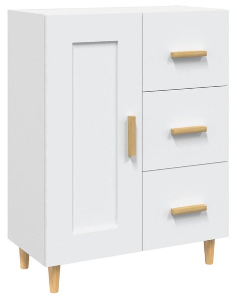 Komoda biela 69,5x34x90 cm spracované drevo