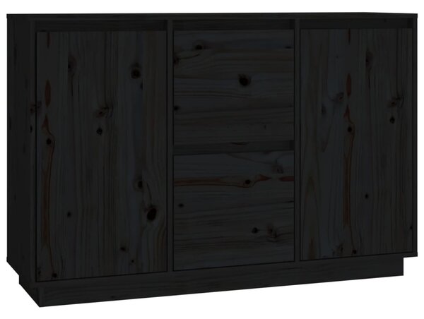 Komoda čierna 111x34x75 cm borovicový masív
