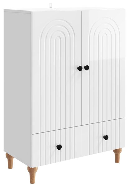 Servírovacia skriňa Biela s vysokým leskom 66 x 34,5 x 95 cm