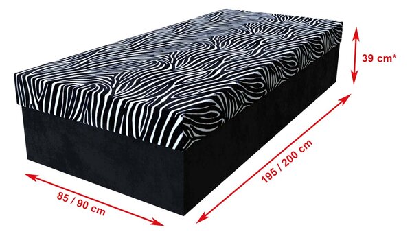Polohovacia posteľ Zebra 195 x 85 cm