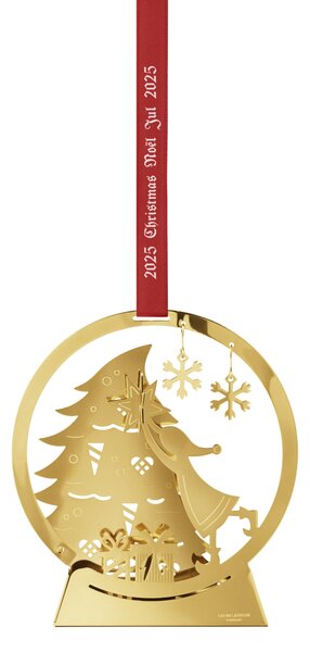 Pozlátená vianočná ozdoba Snowglobe 2025 – zberateľská edícia