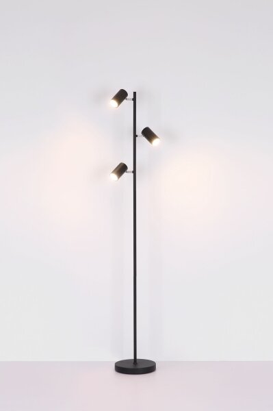 Globo 57910SB - Stojacia lampa ROBBY 3xGU10/5W/230V čierna