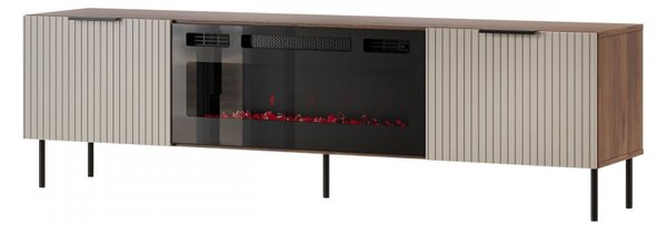 Mirjan24 TV skrinka s krbom Seretio 180 SR06, Farby: orech warmia / kašmír 5903211426155