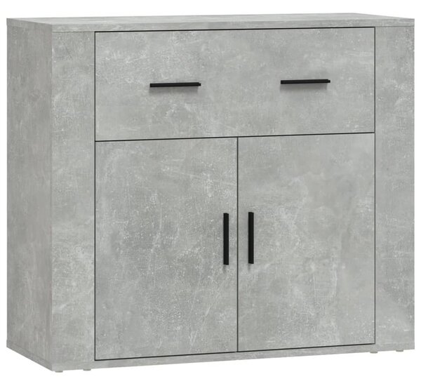 Komoda betónovo sivá 80x33x70 cm spracované drevo