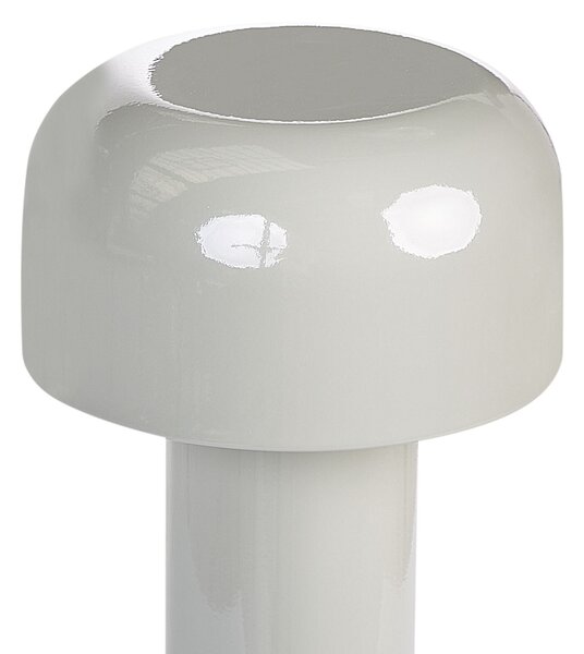 Stolná lampa sivá železo s dotykovým vypínačom nabíjanie cez USB kábel bezdrôtová moderný štýl interiér exteriér