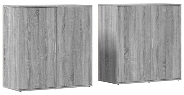 Komody 2 ks sivé sonoma 79x38x80 cm kompozitné drevo