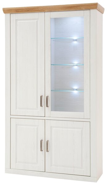 VITRÍNA, farba duba, farba pínie, 118/210/40 cm Livetastic - Sklenené vitríny, Online Only