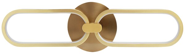 Nástenná LED lampa zlaté kovové tienidlo LED teplé biele svetlo dekoratívne dizajnové osvetlenie