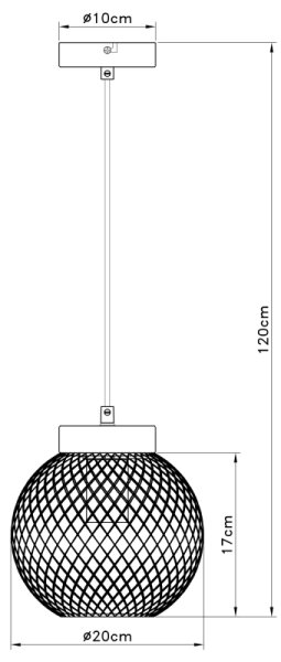 Globo 15663H - Luster na lanku PABLO 1xE27/60W/230V