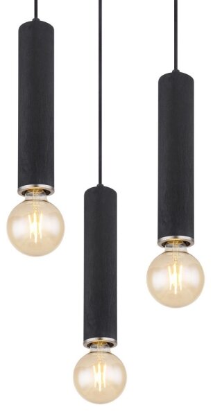 Globo 15499-3H - Luster na lanku MARION 3xE27/60W/230V čierne drevo