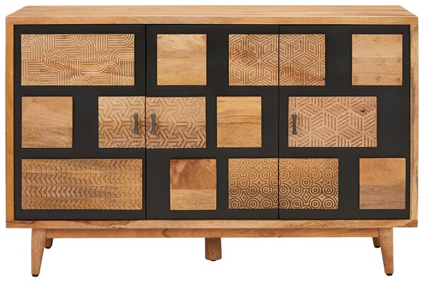 ŠIROKÁ KOMODA, akácia, mangové drevo, prírodná farba, 130/82/42 cm Livetastic - Online Only drobný nábytok, Online Only