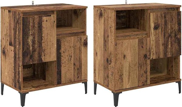 Komody 2 pcs Staré drevo 60 x 35 x 70 cm Kompozitné drevo