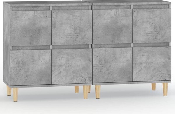 Komody 2 ks betónovo sivé 60x35x70 cm kompozitné drevo