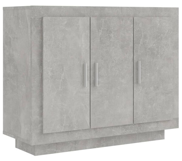 Komoda betónová sivá 92x35x75 cm spracované drevo