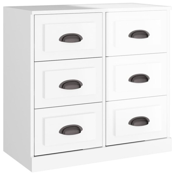 Komoda lesklá biela 70x35,5x67,5 cm spracované drevo