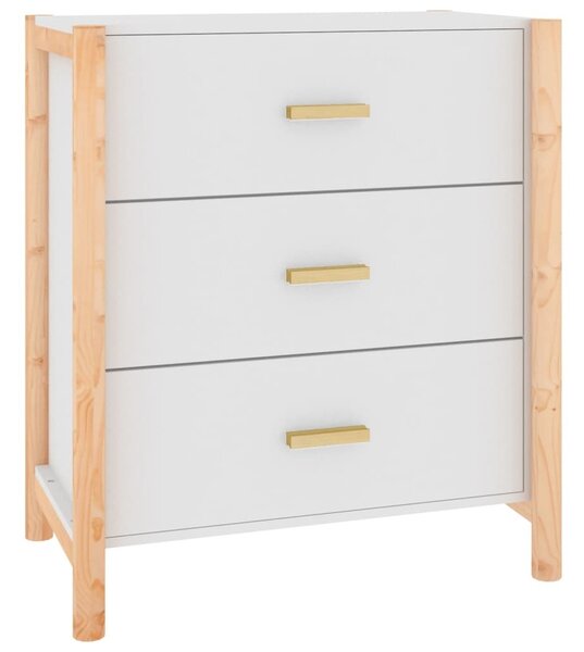 Komoda biela 62x38x70 cm spracované drevo