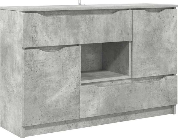 Servírovacia skriňa so zásuvkou Betónová šedá 100 x 30 x 65,6