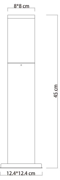 Globo 31731 - Vonkajšia lampa HERRI 1xE27/15W/230V 45 cm IP44