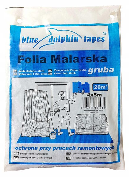 Maliarska plachta Ochranná plachta Univerzálna plachta Stavebná plachta 4 m x 5 m hrúbka 19 m