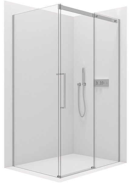 CERANO - Sprchovací kút Lantono L/P - chróm, transparentné sklo - 120x80 cm - posuvný