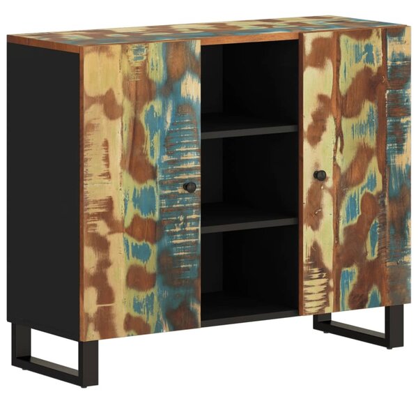 Komoda s 2 dvierkami 90x33x75 cm masívne recyklované drevo
