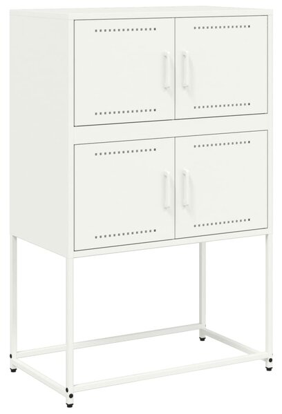 Komoda biela 68,5x38,5x107 cm oceľ