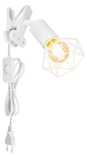Globo 54802WK - Nástenná lampa s klipom XARA I 1xE14/40W/230V biela