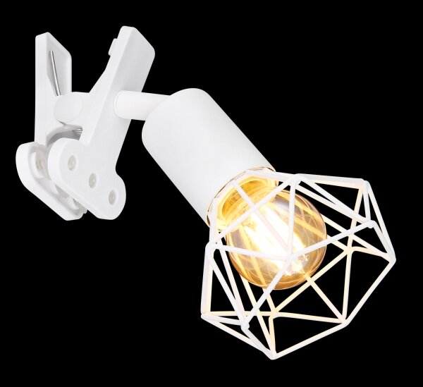 Globo 54802WK - Nástenná lampa s klipom XARA I 1xE14/40W/230V biela
