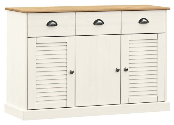 Komoda so zásuvkami VIGO 113x40x75 cm biela borovicový masív