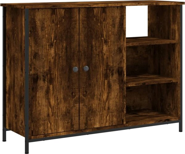 Komoda dymový dub 100x33x75 cm kompozitné drevo