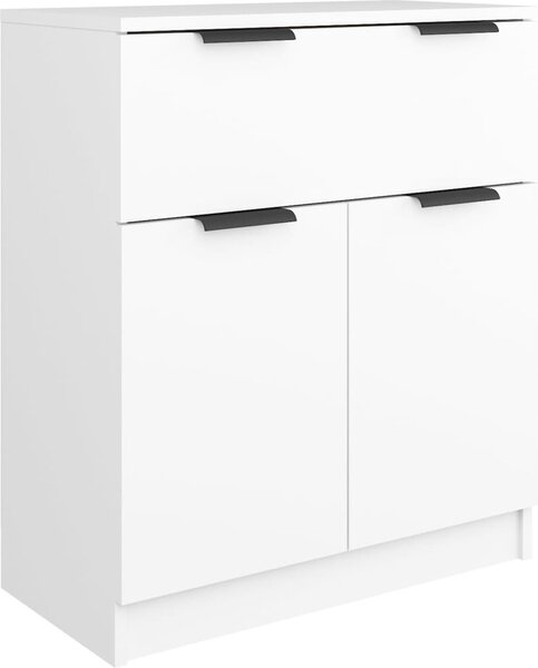 Komoda biela 60x30x70 cm spracované drevo