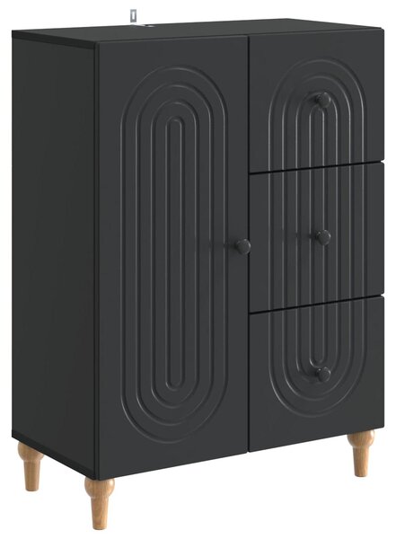 Servírovacia skriňa Čierna 66 x 34,5 x 90 cm Kompozitné drevo
