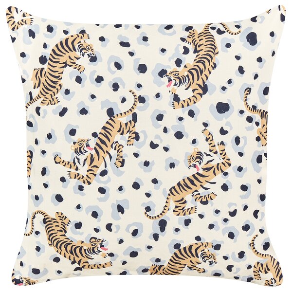 Sada 2 záhradných vankúšov viacfarebná polyester 45 x 45 cm štvorcová vzor tigrov moderný dizajn
