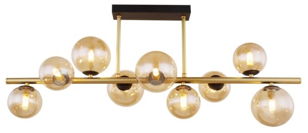 Globo 56135-9D - LED Luster na tyči RIHA 9xG9/3W/230V mosadz