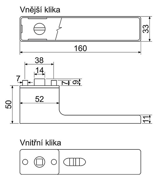 Dverové kovanie RICHTER RK.S2.LIBERA (čierna), RICHTER Čierna matná