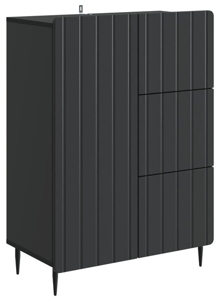 Servírovacia skriňa Čierna 66 x 34,5 x 91,5 cm Kompozitné drevo