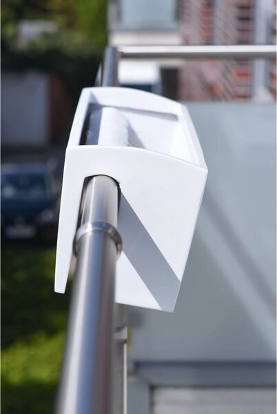 Balkónový kvetináč BALKONA CLASSIC, sklolaminát, šírka 60 cm, biely, outlet