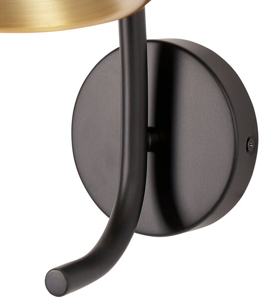 Nástenná lampa čierna kovová 20 x 30 x 28 cm bodové svetlo kužeľovité tienidlo moderná industriálna obývacia izba spálňa