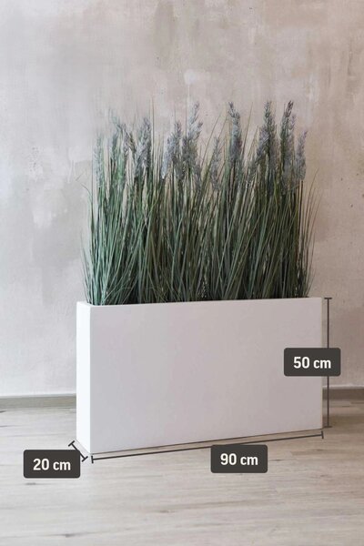 Kvetináč ELEMENTO SLIM, sklolaminát, šírka 90 cm, biela