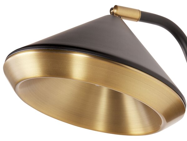 Nástenná lampa čierna kovová 20 x 30 x 28 cm bodové svetlo kužeľovité tienidlo moderná industriálna obývacia izba spálňa