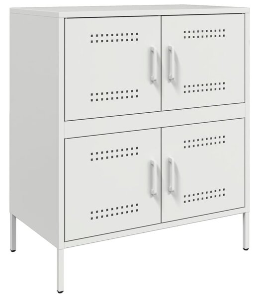 Komoda biela 68x39x79 cm oceľ