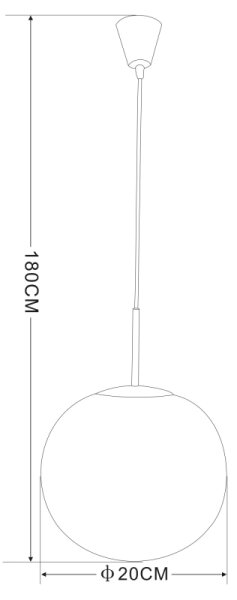 Globo 1583S - Luster na lanku JOEL 1xE27/60W/230V pr. 20 cm