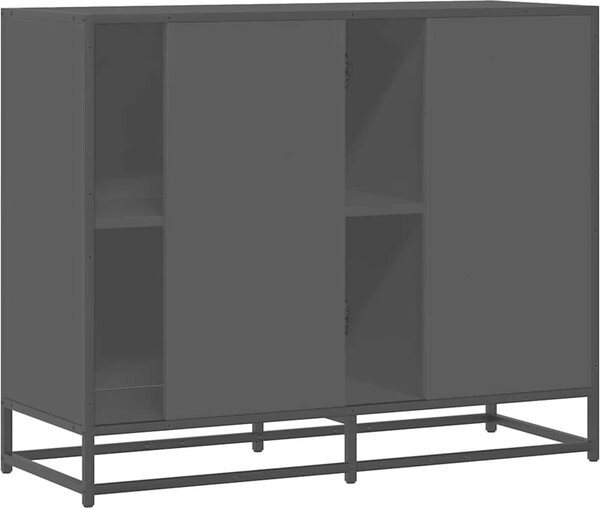 Komoda čierna 92x35x76 cm kompozitné drevo