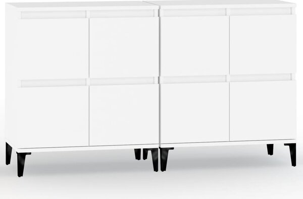 Komody 2 ks biele 60x35x70 cm spracované drevo