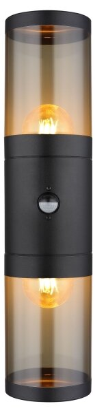Globo 32014-2BS-Vonkajšie nástenné svietidlo so senzorom XELOO 2xE27/40W/230V IP44