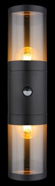 Globo 32014-2BS-Vonkajšie nástenné svietidlo so senzorom XELOO 2xE27/40W/230V IP44