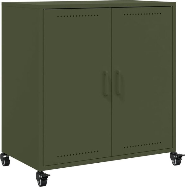 Komoda olivovozelená 68x39x72 cm oceľ